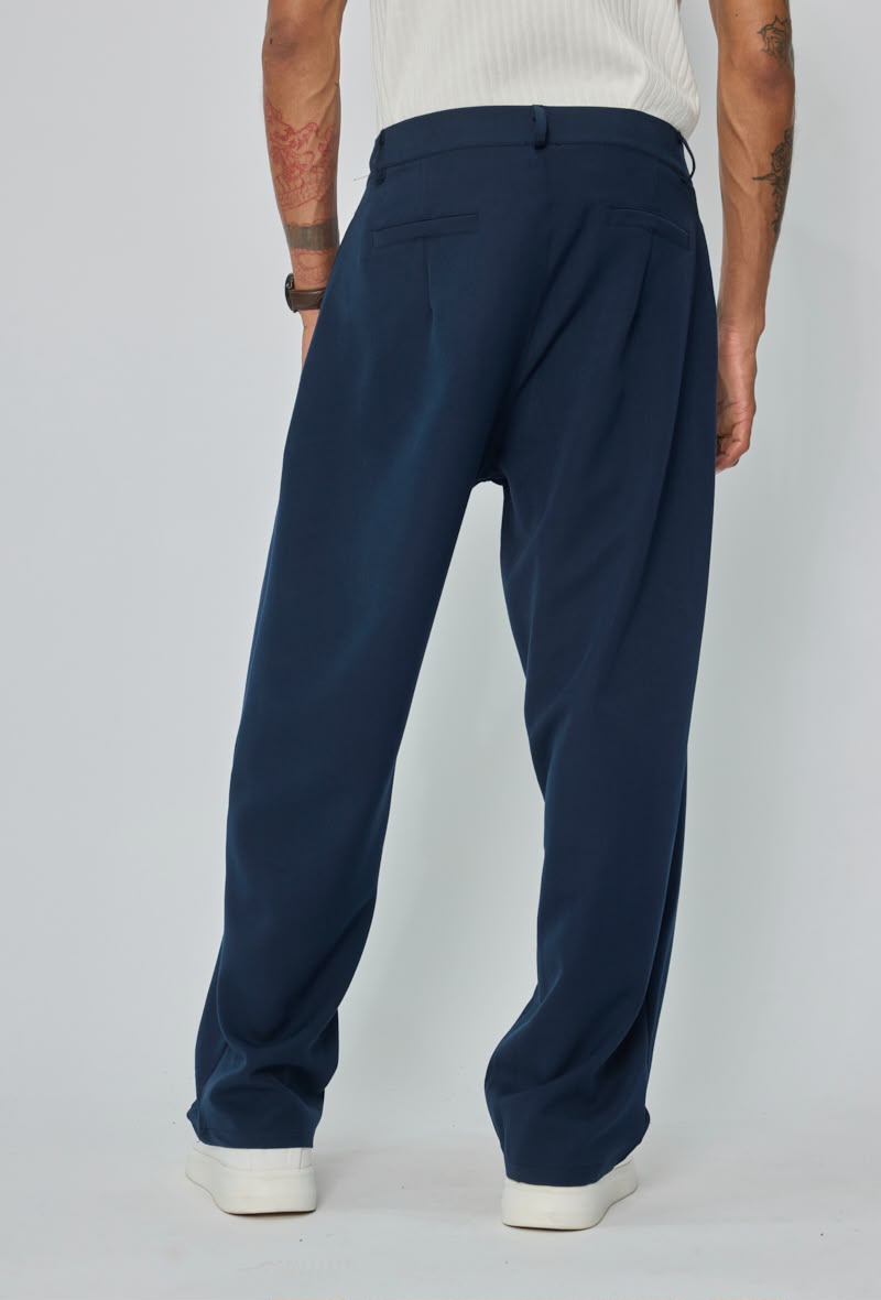 Pantalon à pinces homme coupe buggy large  Taille haute
