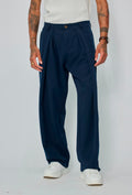 Pantalon à pinces homme coupe buggy large  Taille haute