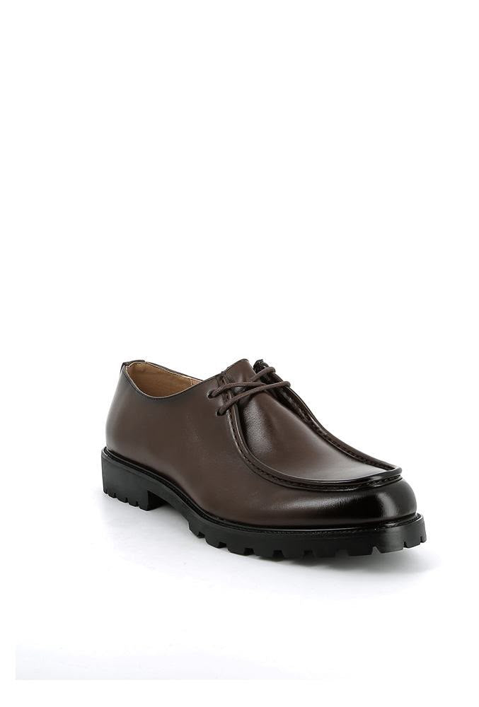 Chaussures derby homme moc-toe semelle chunky