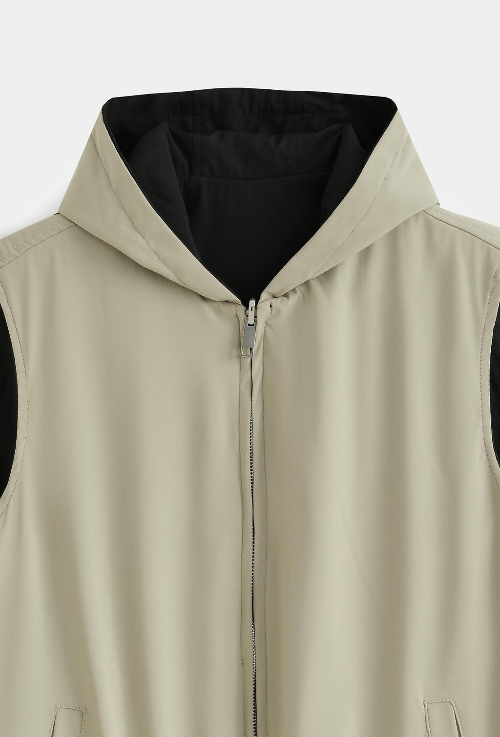 Veste sans manches réversible à capuche