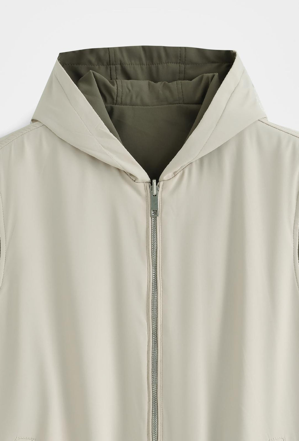 Veste sans manches réversible à capuche