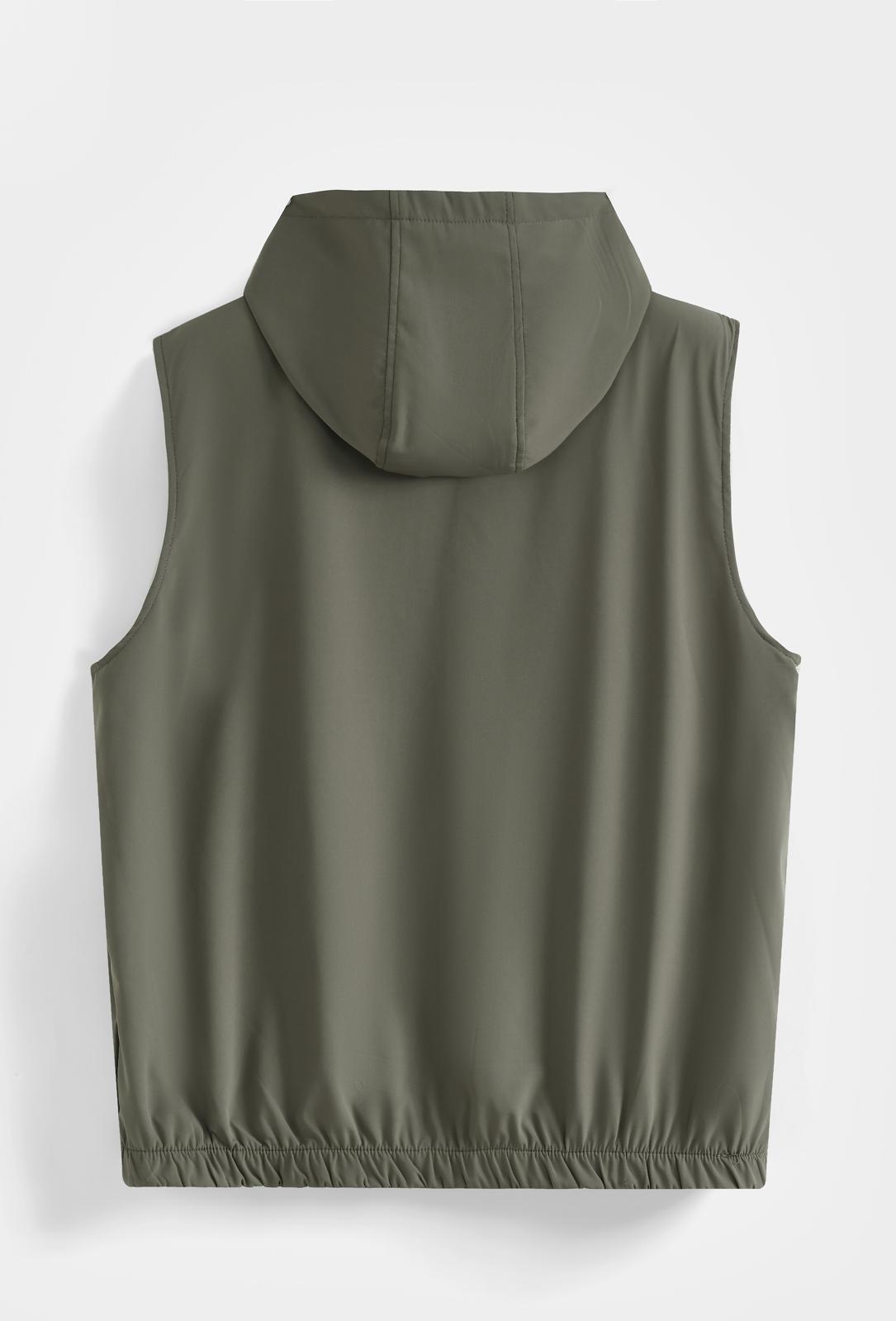 Veste sans manches réversible à capuche