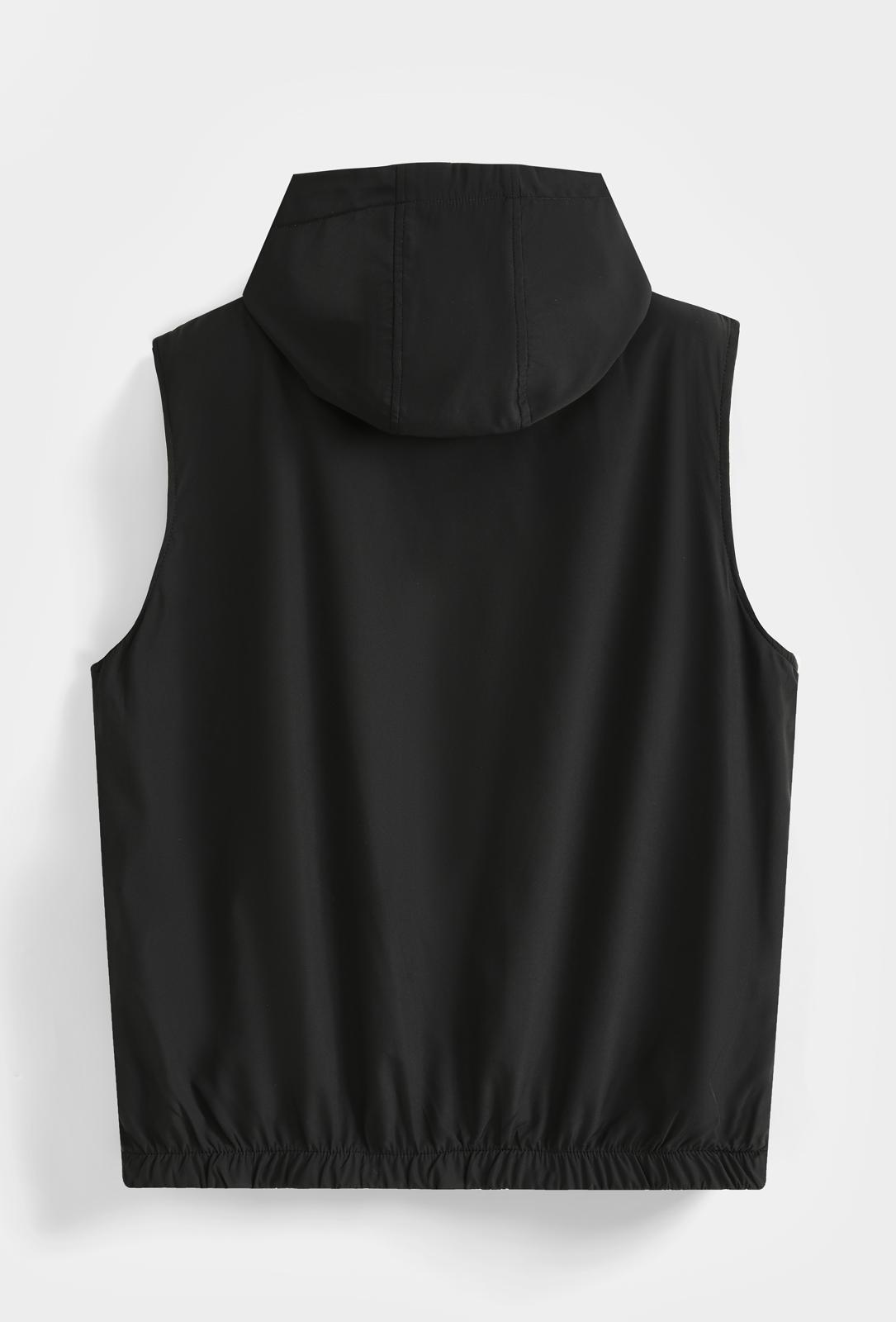 Veste sans manches réversible à capuche