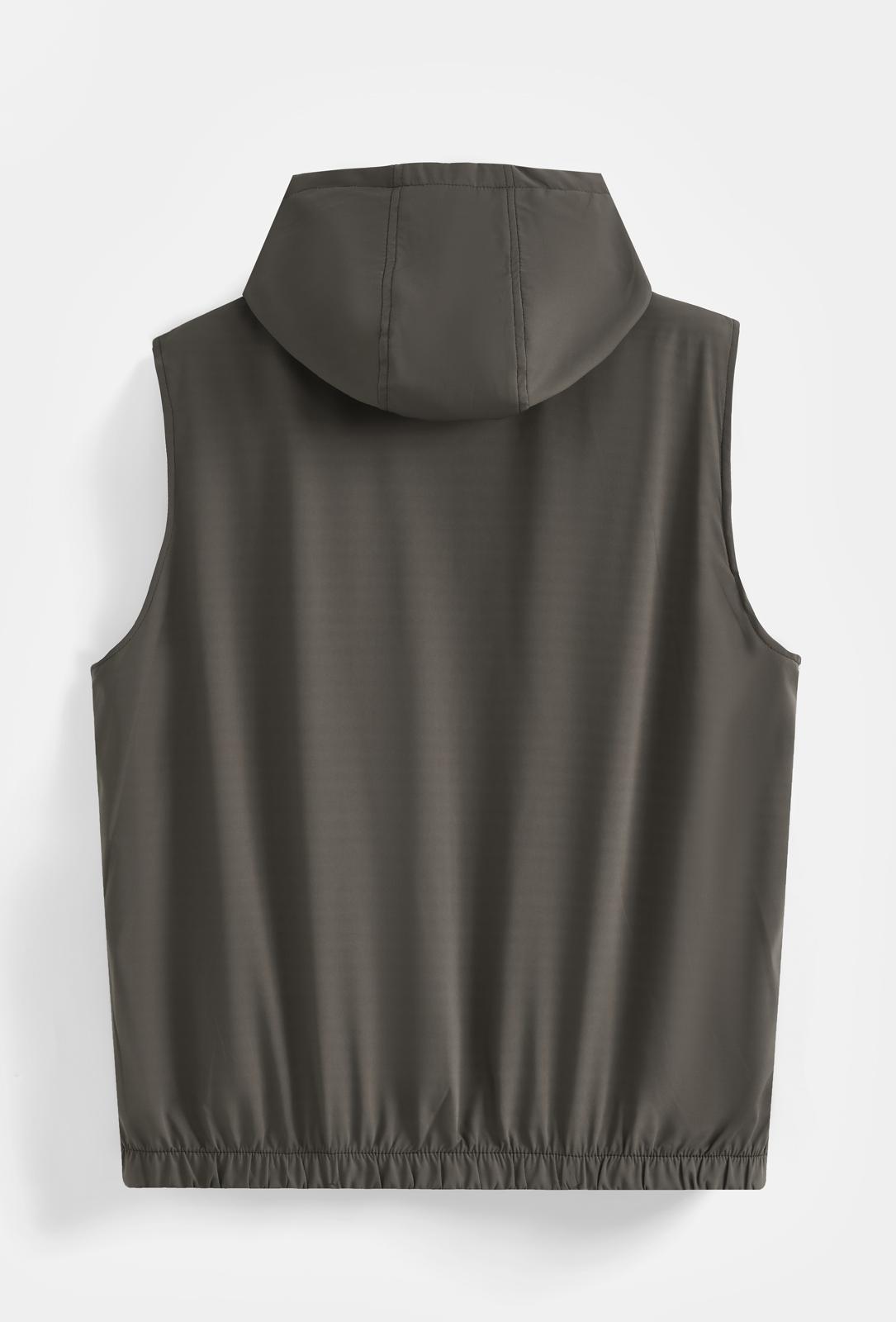 Veste sans manches réversible à capuche