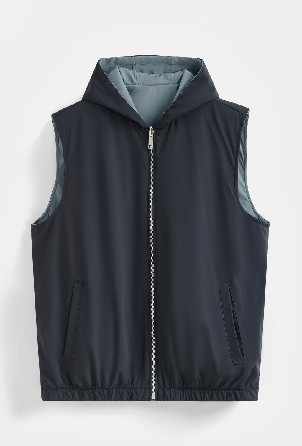 Veste sans manches réversible à capuche