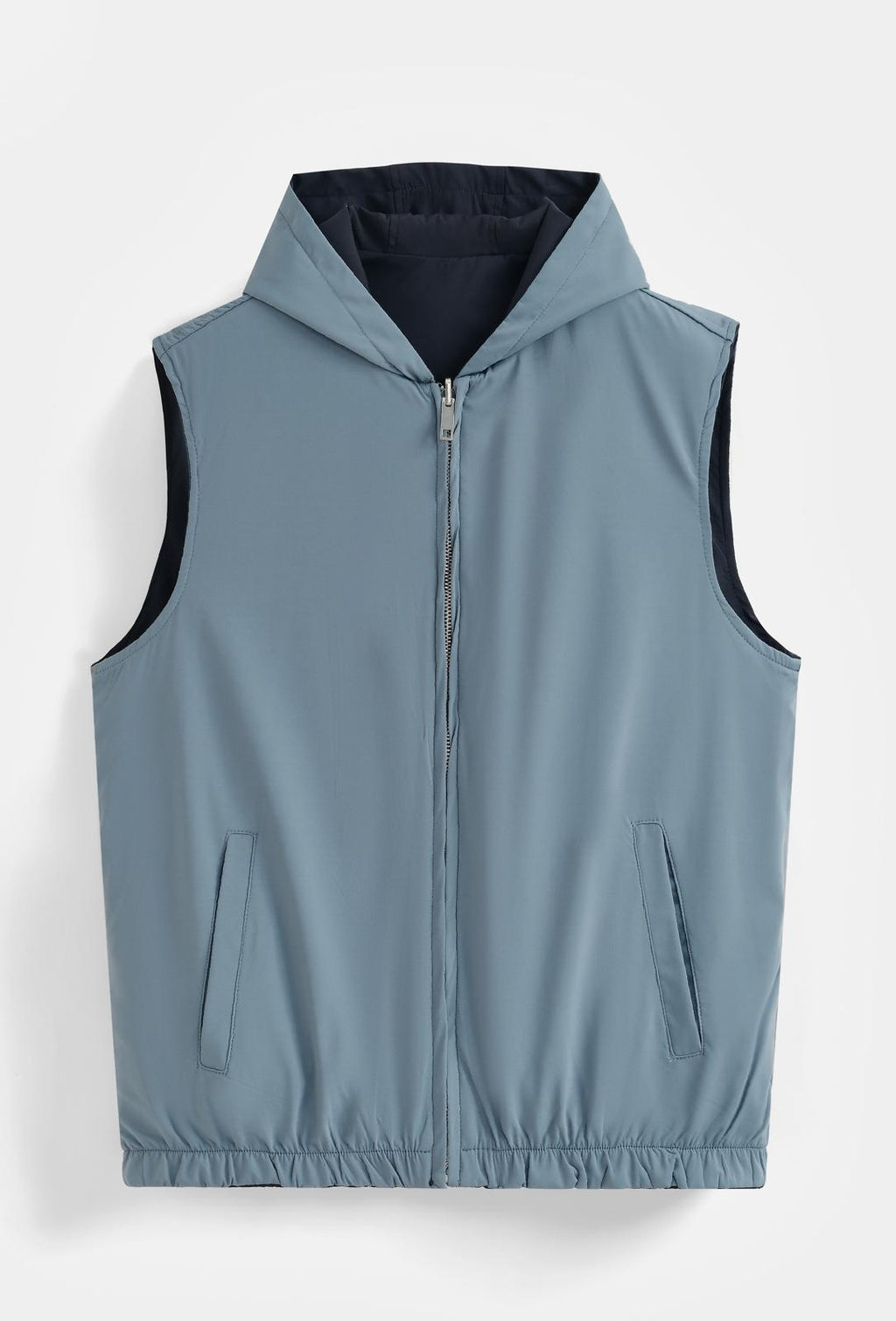 Veste sans manches réversible à capuche