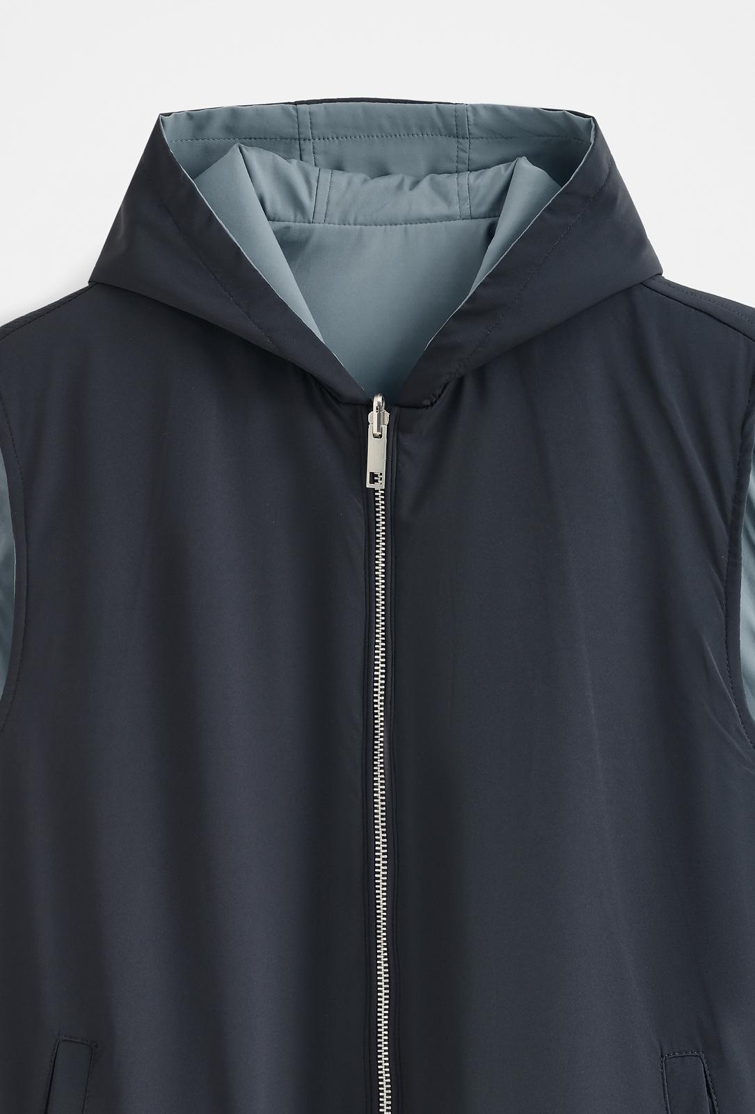 Veste sans manches réversible à capuche