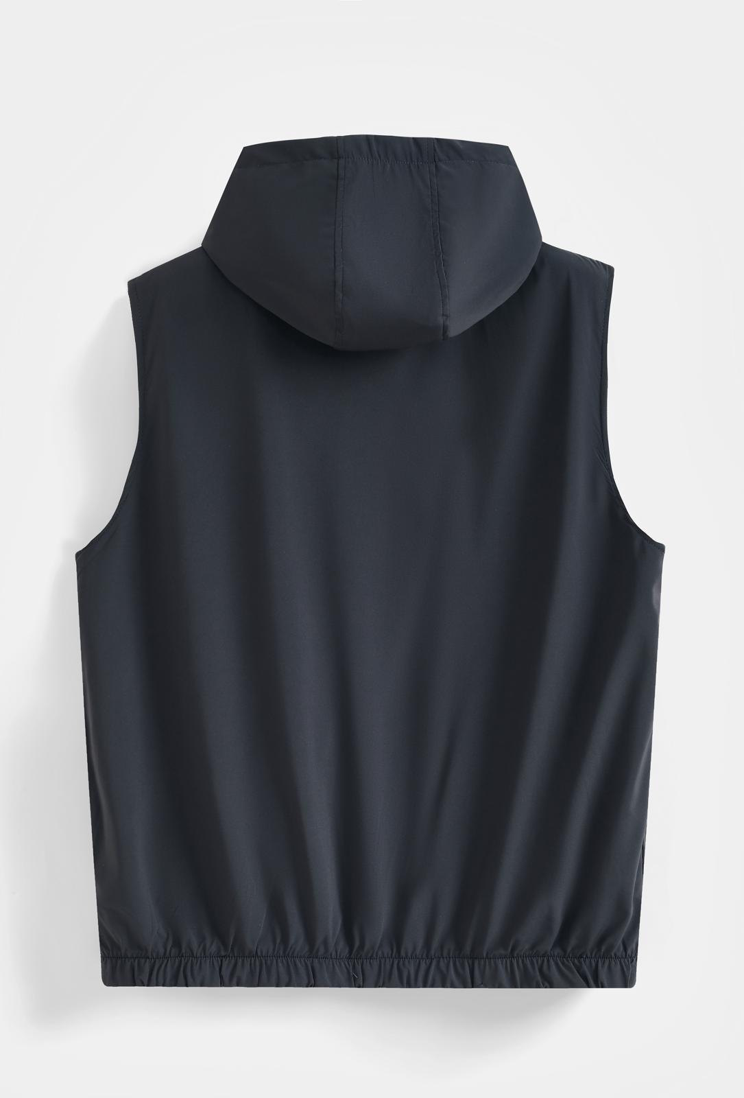 Veste sans manches réversible à capuche