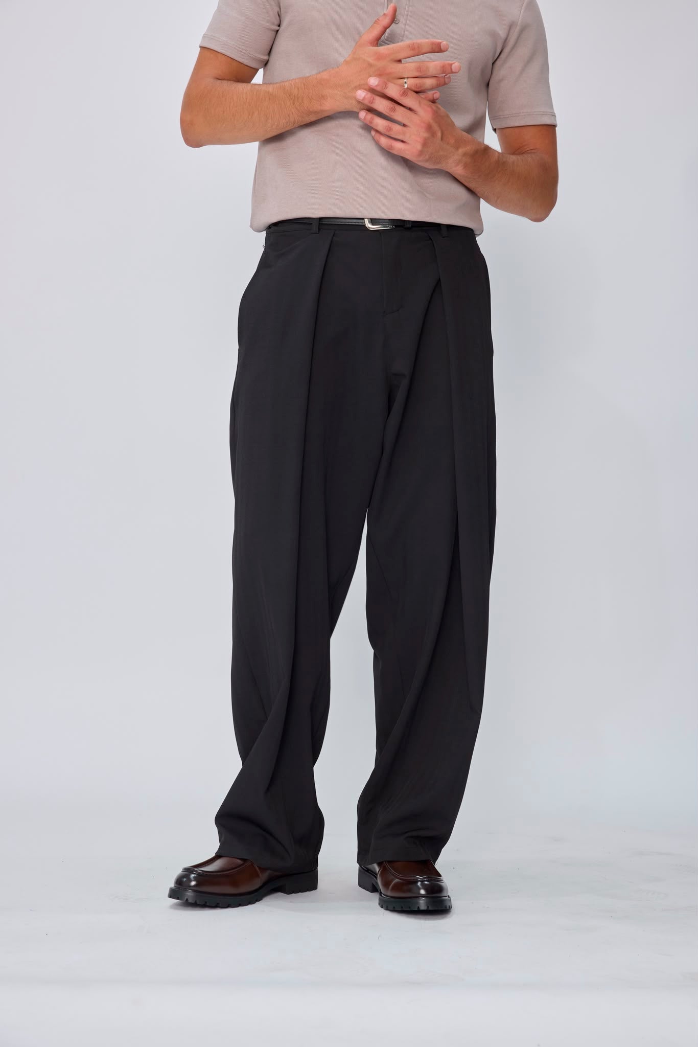 Pantalon homme Large à Pinces Coupe Oversize Fluide