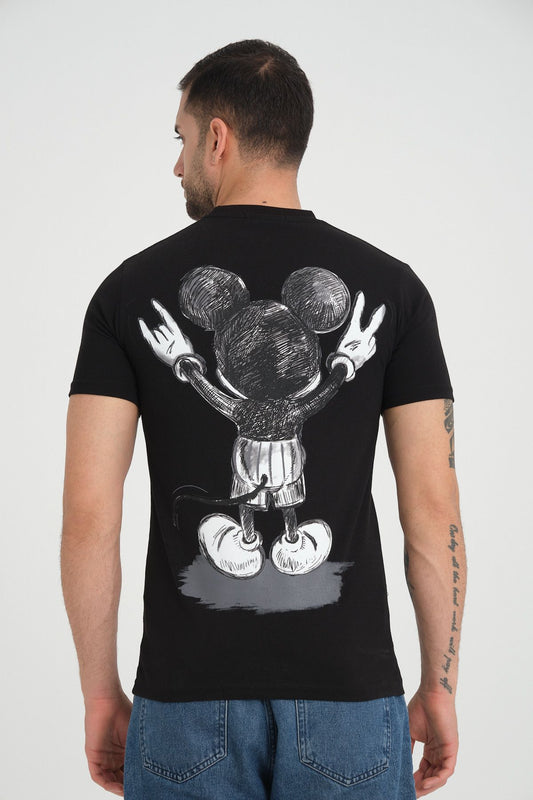 Tee Shirt Mickey Slim Noir