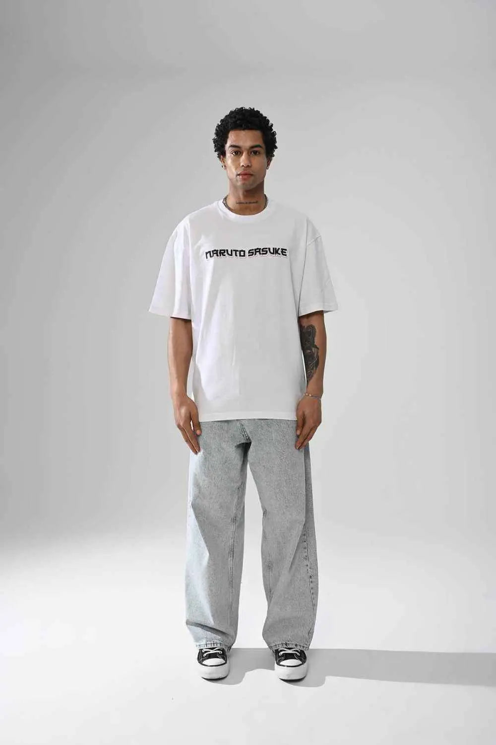 Tee Shirt Naruto Blanc bonhomme