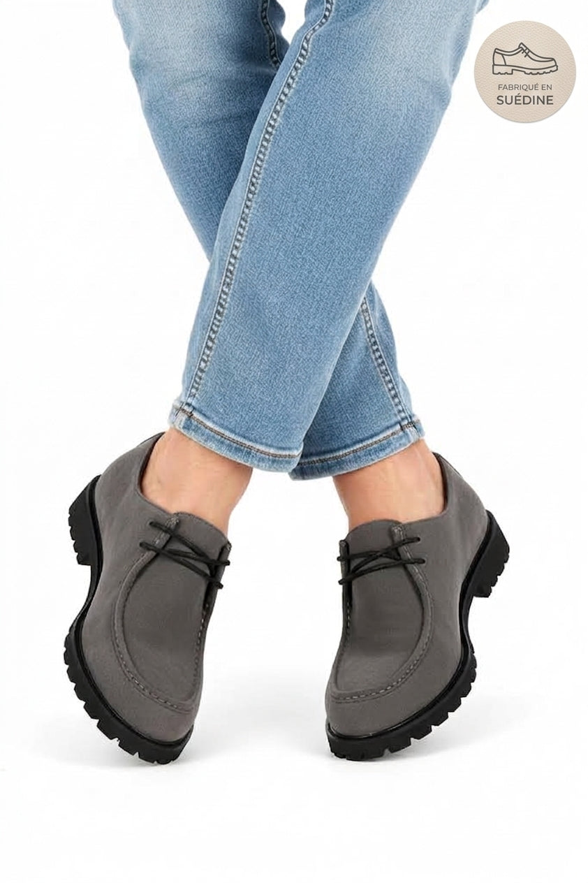 Chaussures derby homme moc-toe semelle chunky