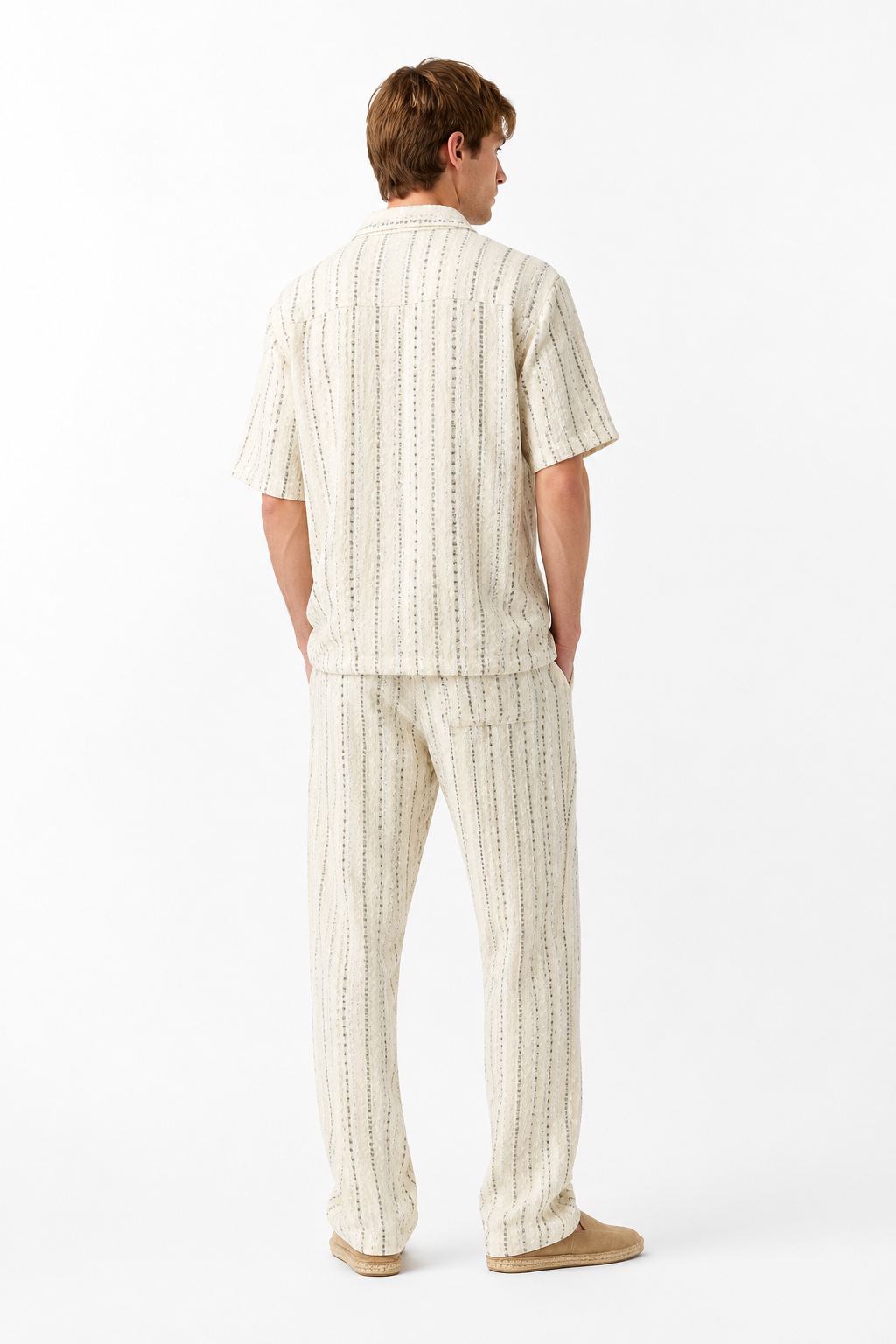Ensemble Homme Texturé Chemise et Pantalon Assortis