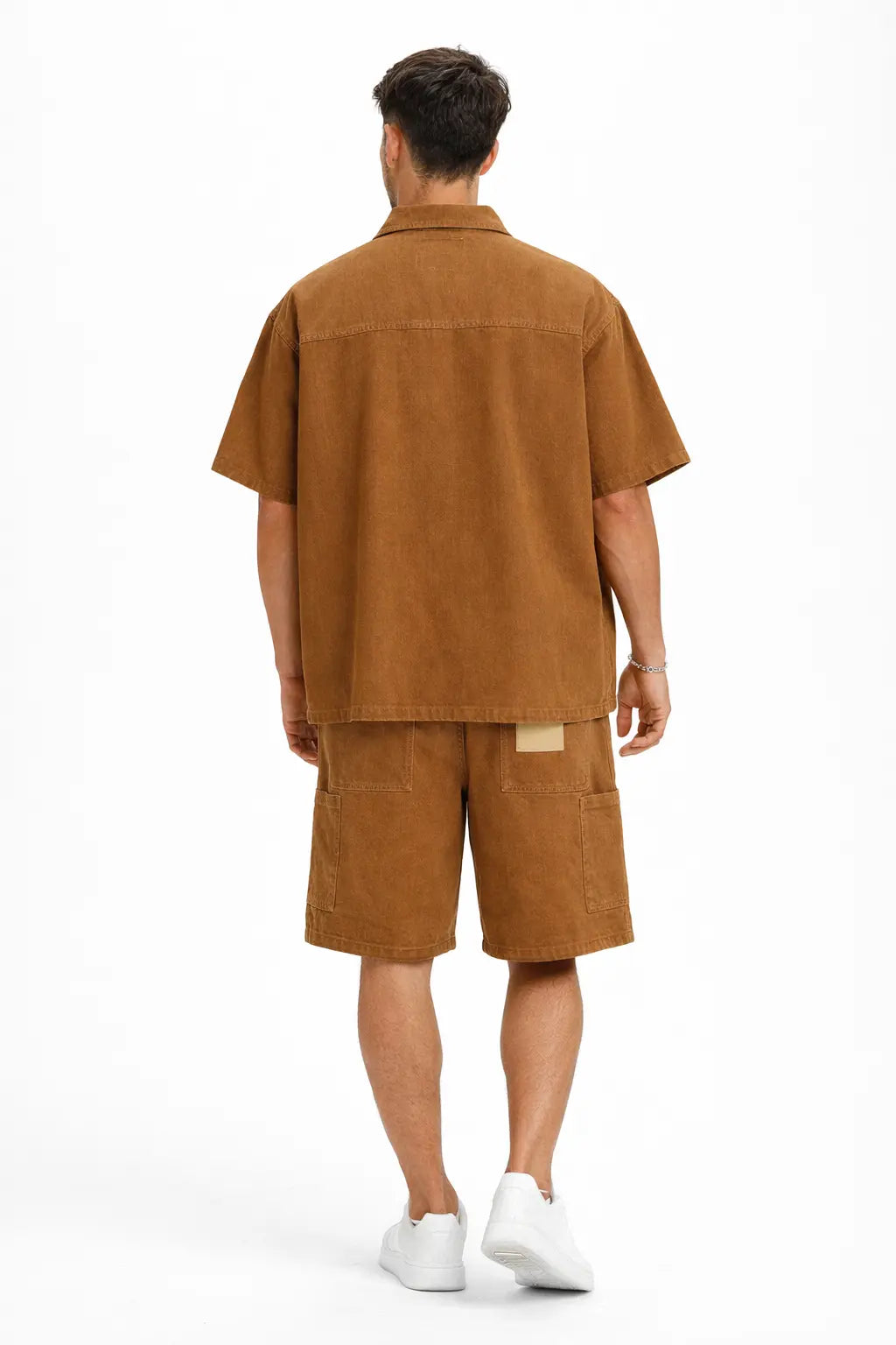 Ensemble chemise manches courtes & short cargo – coupe oversize bonhomme