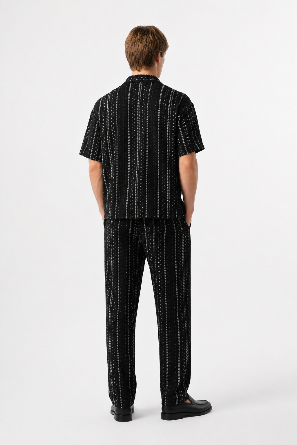 Ensemble Homme Texturé Chemise et Pantalon Assortis