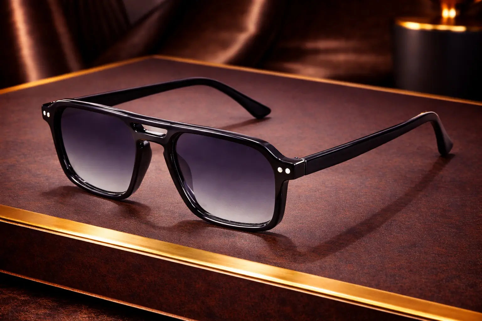 Lunettes de soleil aviateur double pont monture écaille bonhommeboutique