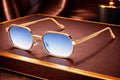 Lunettes de soleil octogonales monture métallique bonhommeboutique