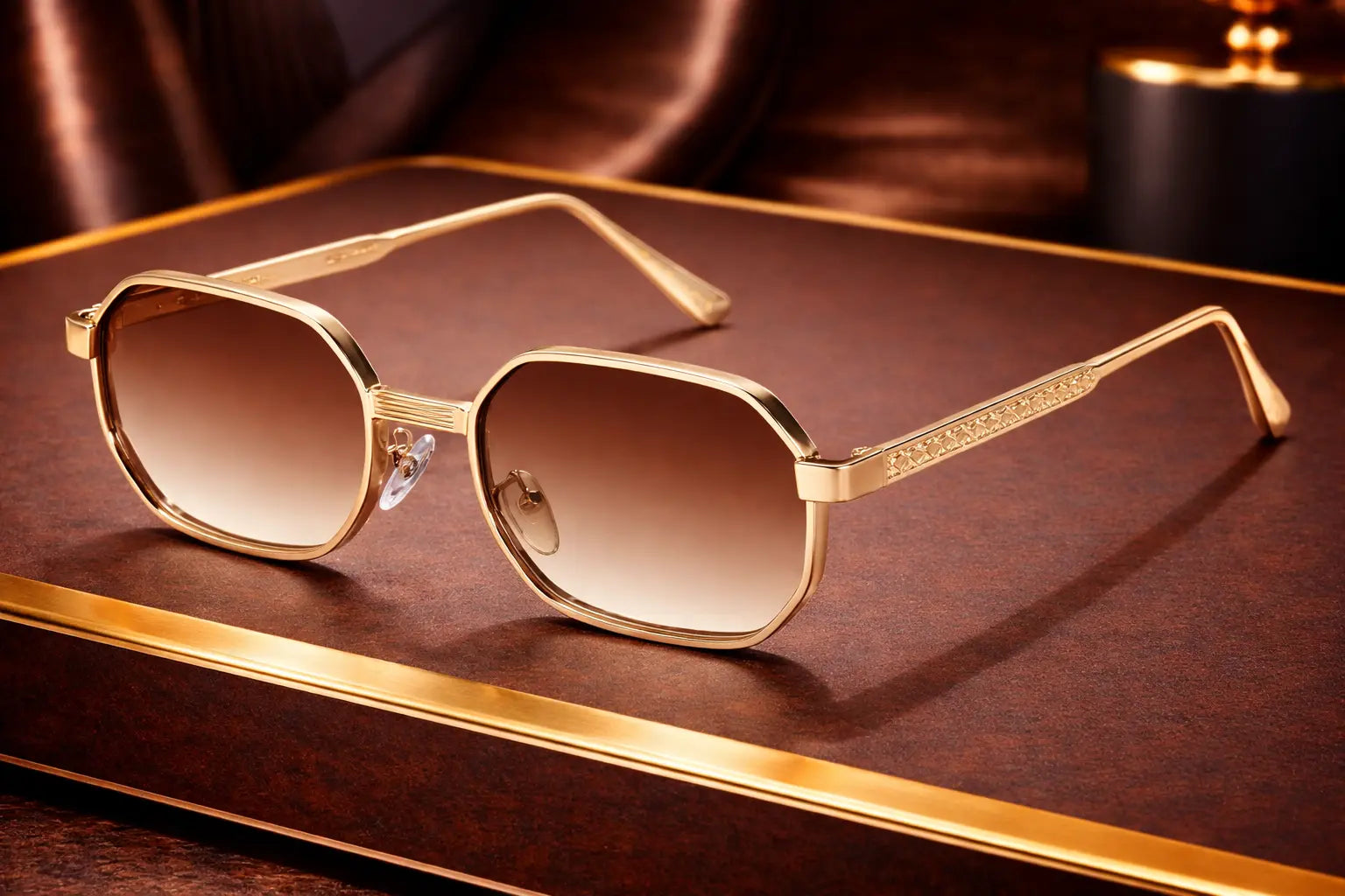 Lunettes de soleil octogonales monture métallique bonhommeboutique