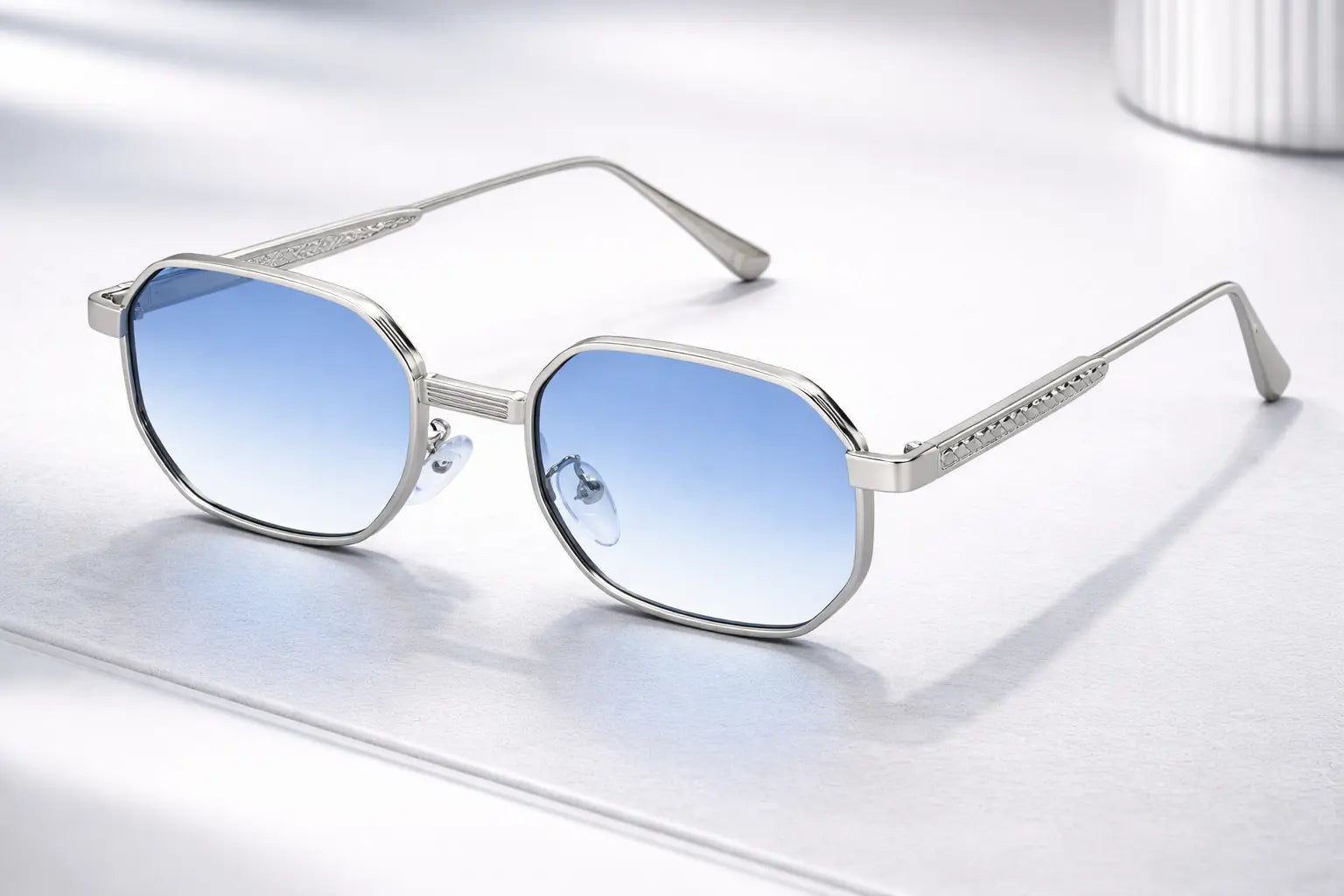 Lunettes de soleil octogonales monture métallique bonhommeboutique