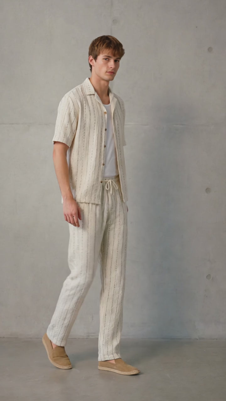 Ensemble Homme Texturé Chemise et Pantalon Assortis