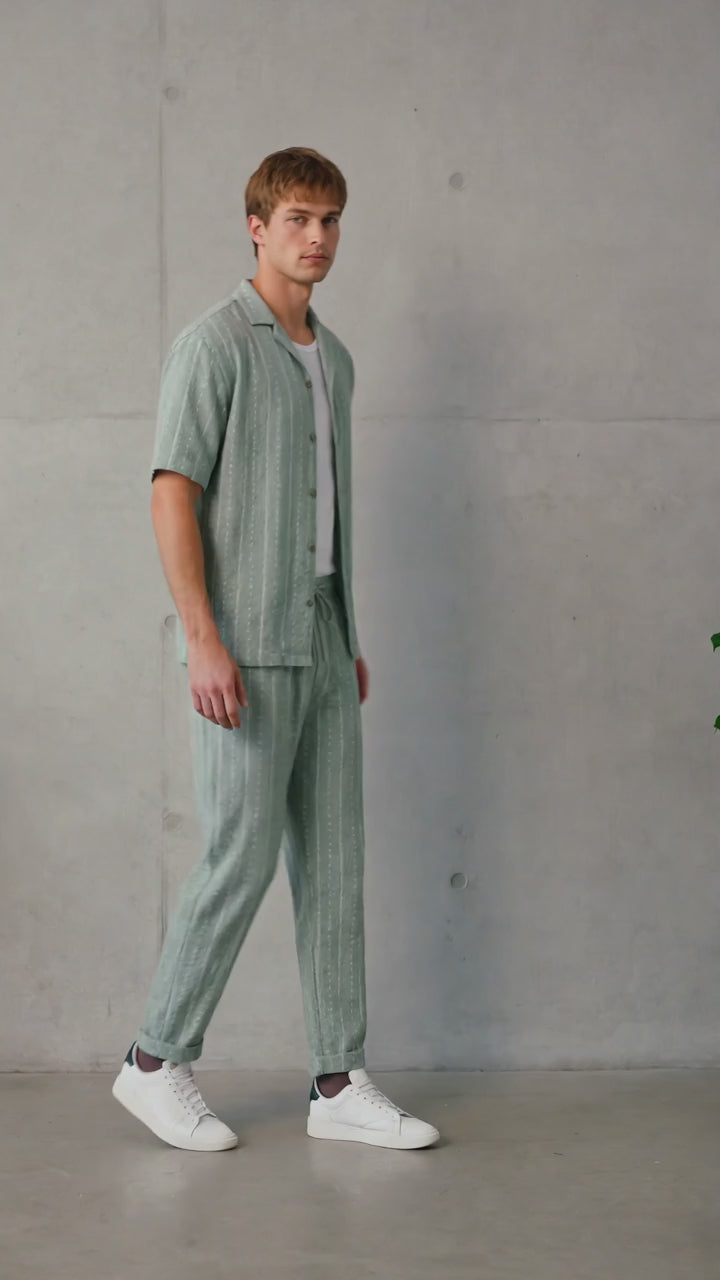 Ensemble Homme Texturé Chemise et Pantalon Assortis